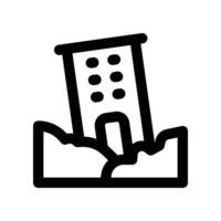 earthquake icon. line icon for your website, mobile, presentation, and logo design. vector