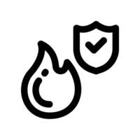 fire insurance icon. line icon for your website, mobile, presentation, and logo design. vector