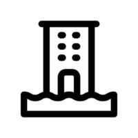 flood icon. line icon for your website, mobile, presentation, and logo design. vector