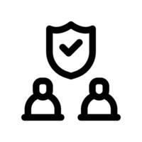 family insurance icon. line icon for your website, mobile, presentation, and logo design. vector