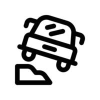 accident car icon. line icon for your website, mobile, presentation, and logo design. vector