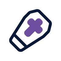 coffin icon. dual tone icon for your website, mobile, presentation, and logo design. vector