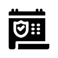 schedule icon. glyph icon for your website, mobile, presentation, and logo design. vector