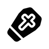 coffin icon. glyph icon for your website, mobile, presentation, and logo design. vector