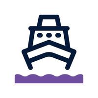 ship icon. dual tone icon for your website, mobile, presentation, and logo design. vector