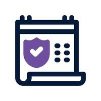 schedule icon. dual tone icon for your website, mobile, presentation, and logo design. vector