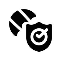 insurance icon. glyph icon for your website, mobile, presentation, and logo design. vector