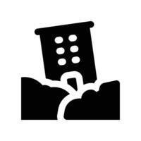 earthquake icon. glyph icon for your website, mobile, presentation, and logo design. vector