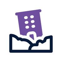 earthquake icon. dual tone icon for your website, mobile, presentation, and logo design. vector