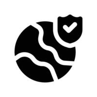 earth protection icon. glyph icon for your website, mobile, presentation, and logo design. vector