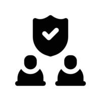 family insurance icon. glyph icon for your website, mobile, presentation, and logo design. vector
