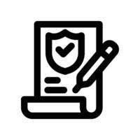 insurance policy icon. line icon for your website, mobile, presentation, and logo design. vector
