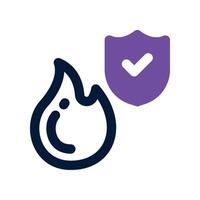 fire insurance icon. dual tone icon for your website, mobile, presentation, and logo design. vector