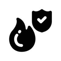 fire insurance icon. glyph icon for your website, mobile, presentation, and logo design. vector