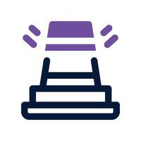 traffic cone icon. dual tone icon for your website, mobile, presentation, and logo design. vector