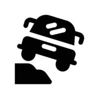 accident car icon. glyph icon for your website, mobile, presentation, and logo design. vector
