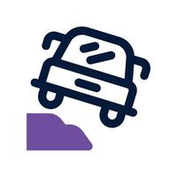 accident car icon. dual tone icon for your website, mobile, presentation, and logo design. vector