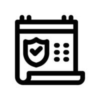 schedule icon. line icon for your website, mobile, presentation, and logo design. vector