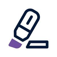 marker icon. dual tone icon for your website, mobile, presentation, and logo design. vector