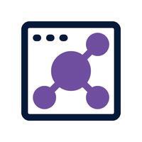 molecule icon. dual tone icon for your website, mobile, presentation, and logo design. vector