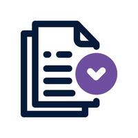 test icon. dual tone icon for your website, mobile, presentation, and logo design. vector