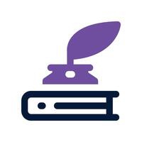 literature icon. dual tone icon for your website, mobile, presentation, and logo design. vector