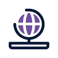 earth icon. dual tone icon for your website, mobile, presentation, and logo design. vector