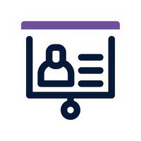 projector screen icon. dual tone icon for your website, mobile, presentation, and logo design. vector