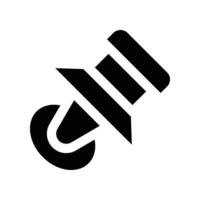 push pin icon. glyph icon for your website, mobile, presentation, and logo design. vector