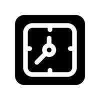 clock icon. glyph icon for your website, mobile, presentation, and logo design. vector