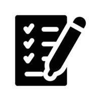 checklist icon. glyph icon for your website, mobile, presentation, and logo design. vector