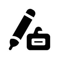 pencil icon. glyph icon for your website, mobile, presentation, and logo design. vector