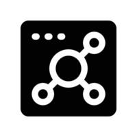 molecule icon. glyph icon for your website, mobile, presentation, and logo design. vector