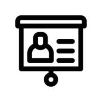 projector screen icon. line icon for your website, mobile, presentation, and logo design. vector