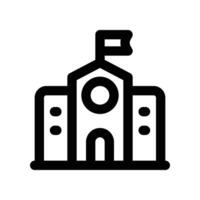 school icon. line icon for your website, mobile, presentation, and logo design. vector