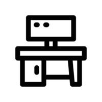 desk icon. line icon for your website, mobile, presentation, and logo design. vector