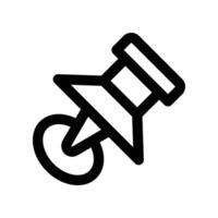 push pin icon. line icon for your website, mobile, presentation, and logo design. vector