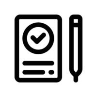 exam icon. line icon for your website, mobile, presentation, and logo design. vector