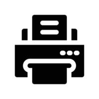 printer icon. glyph icon for your website, mobile, presentation, and logo design. vector