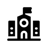 school icon. glyph icon for your website, mobile, presentation, and logo design. vector