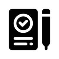 exam icon. glyph icon for your website, mobile, presentation, and logo design. vector