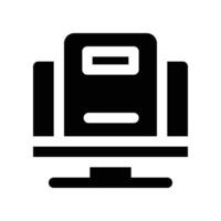 electronic book icon. glyph icon for your website, mobile, presentation, and logo design. vector