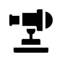 telescope icon. glyph icon for your website, mobile, presentation, and logo design. vector