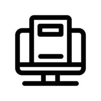 electronic book icon. line icon for your website, mobile, presentation, and logo design. vector