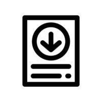 download icon. line icon for your website, mobile, presentation, and logo design. vector