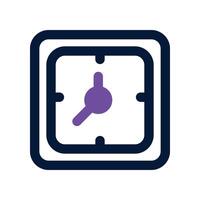 clock icon. dual tone icon for your website, mobile, presentation, and logo design. vector