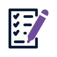 checklist icon. dual tone icon for your website, mobile, presentation, and logo design. vector