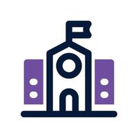 school icon. dual tone icon for your website, mobile, presentation, and logo design. vector