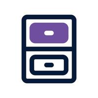 chest of drawers icon. dual tone icon for your website, mobile, presentation, and logo design. vector