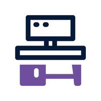desk icon. dual tone icon for your website, mobile, presentation, and logo design. vector